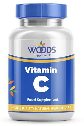Vitamin C 500mg (180 Tablets) from Woods Supplements | Chewable Tablet with sweeteners | Delicious Orange Flavour | Suitable for Vegetarians & Vegans