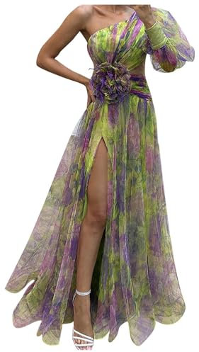 YOGALULU Vestito Fucsia Matrimonio Vestito Lungo Fucsia Abito da Sposa da Sera Vestiti Eleganti Lunghi con Spacco Vestito Nero Lungo Elegante Vestiti Matrimonio 2024 Abiti Cerimonia Low Cost Abito da