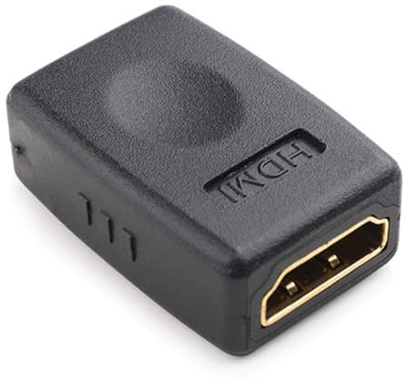 JANEMO HDMI Female to Female Signal Extension 4K HD Adapter 2.0 plus extended pass-through connection to projector/TV/other HDMI adapters, gold plated port for more stable data