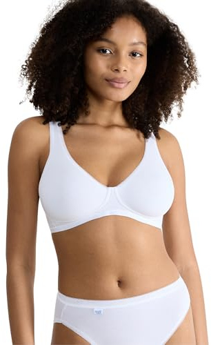 Sloggi Womens Basic+ Soft Bra, White, 40D UK