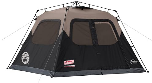 Coleman 4/6/8/10 Person Instant Camping Tent with 1-Minute Setup, Large Family Tent with Pre-Attached Poles, Air Vent, & Carry Bag, Sets Up in About 60 Seconds