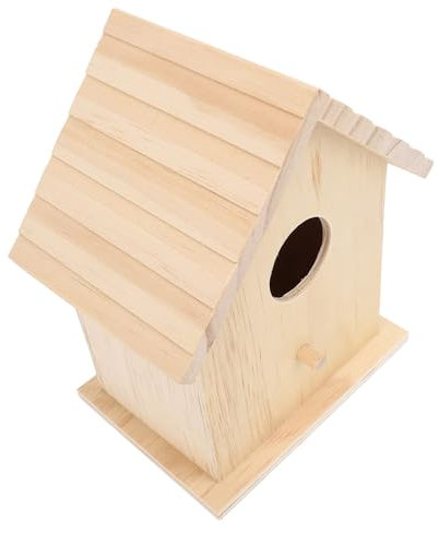 Vogelhaus, Bemalbarer Nistkasten aus Unlackiertem Holz, Ideal für Heimvögel Zum Ausruhen und Entspannen, Anpassbares Vogelhaus für den Innen- und Außenbereich, Wertet Ihren Garten