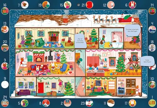 Mein Wimmel-Adventskalender: Im Weihnachtshaus: Suchen und Entdecken | Großer Adventskalender mit Suchleiste und 24 Bildertürchen für Kinder ab 2 Jahren