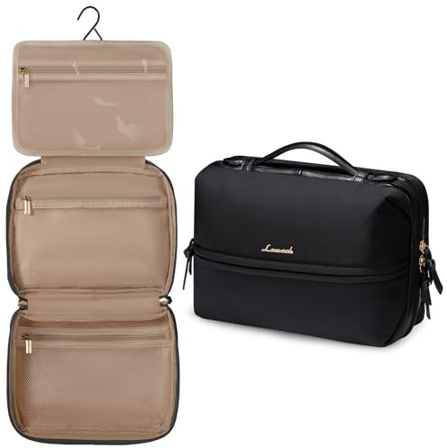 LOVEVOOK Kulturtasche Damen Kulturbeutel zum Aufhängen Reise Waschtasche Kosmetiktasche Groß Make Up Tasche Wasserdicht Cosmetic Toiletry Bag Women Schminktasche Beauty Case Frauen für Travel Ferien
