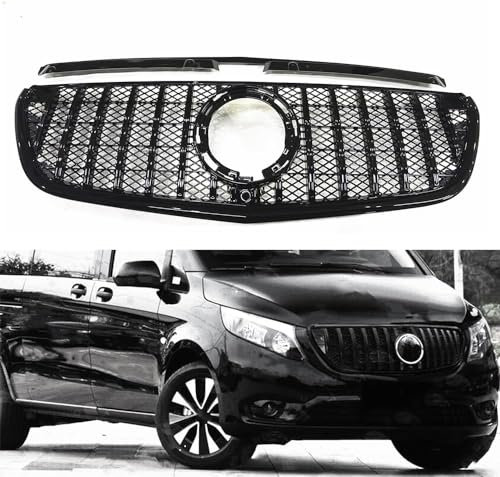 CSYKKL Auto Front Stoßstange Kühlergrill für Mercedes Benz W447 Metris Vito 2022-2023,Vorne Kapuze Kühlergrill,Verschleißfest Mittelnetz Kühlergrill Tuning Zubehör