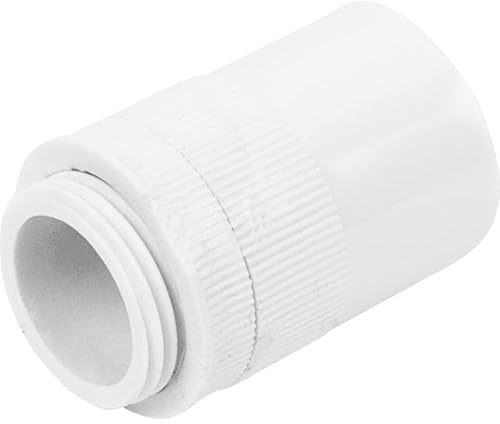 Electrical Conduit System, 20mm White PVC, Boxes, Bends, Tees and Accessories (INSPECTION ELBOW) (MALE ADAPTOR WHITE 10 PACK)