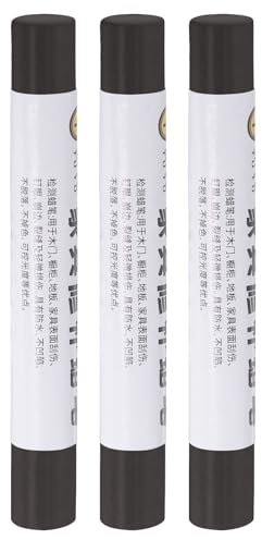 sourcing map Furniture Repair Crayons, 3Pcs - Wood Wax Filler Stick, Furniture Markers Touch Up - for Scratches Holes Tables Desks Wooden Floors Cover Ups, Dark Cloth Black