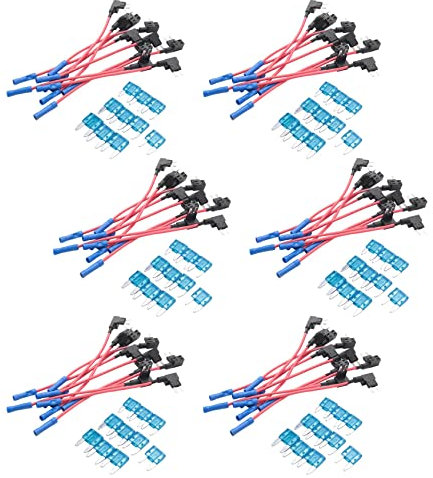 Gvvsjgdbis 60 Pack - 12V Car Add-A-Circuit Fuse TAP Adapter Mini ATM Blade Fuse Holder