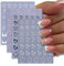 Nail Stickers, 9 Sheets Heart Nail Art Stickers Decals Self-Adhesive Spring Summer Design Decoration Accessories for Women Girls (9 Sheets Heart)