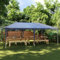 Juroupi Tenda per Feste 4x6 m Blu,Tendone per Feste,Impermeabile,Protezione UV,Tendone per Eventi-48504
