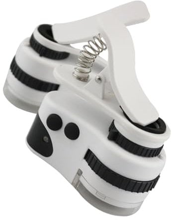 HOMSFOU Handylupe Mit Led Facher Vergrößerung Aufsteckmikroskop Für Smartphone Mit Zoom-Funktion Und Leseeignung