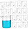 KOCKSHION 20 Piezas Copa Medidora de Vidrio Graduada para Experimentos Científicos Cristalería de Taza Medidora Transparente para Uso Cocina y