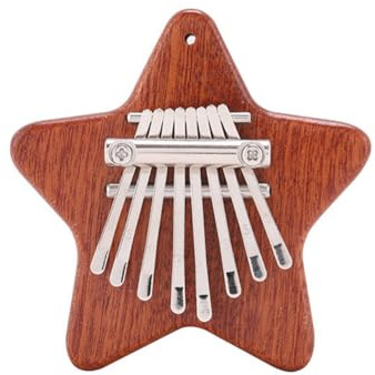 Blmirror Mini Kalimba 8 Key Exquisite Finger Thumb Piano,Gift for Beginners Music Lovers Players,Cute Pendant Pentagram Easy Install Easy to Use