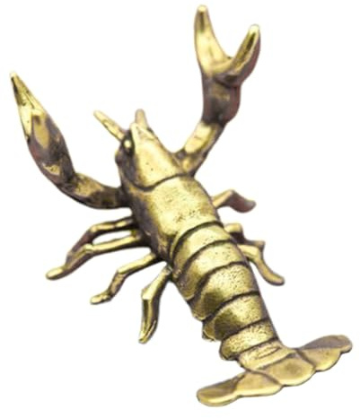 TOYANDONA Massive Messing lobster figur Vintage Büro Schreibtischdekoration Retro Stifthalter Ornamente für Zuhause und Arbeitszimmer