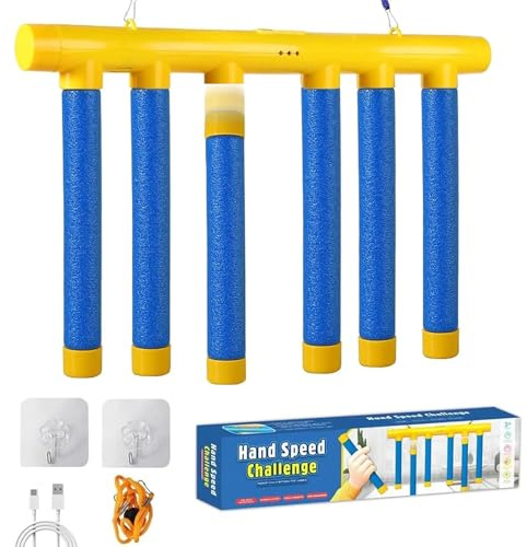 Catching Drop Sticks Gioco Mano Velocità Sfida Reazione Gioco Regolabile 3 Velocità Caduta Bastone Coordinazione Occhio Mano-Occhio Giochi di Famiglia Regalo per Adulti Ragazzo Ragazza Compleanno