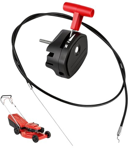 Cavo acceleratore tosaerba, 142 cm, universale, con leva di strozzamento | Cavo acceleratore di ricambio, controllo accelerazione per motozappa, decespugliatore, cavo motore da giardino