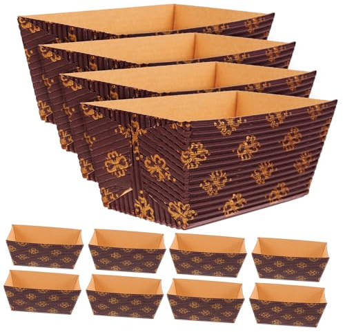 HOLIDYOYO 25 Pezzi Stampi per Pane in Carta, Stampi Usa e Getta Resistenti alle Alte Temperature, Impilabili, per Eventi All'aperto e Feste Shower