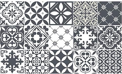Wandsticker Küche – Wandtattoo – Zementfliesen selbstklebend – Wandsticker Azulejos – Fliesenaufkleber für Badezimmer, 15 x 15 cm – 15 Stück – 15 Stück