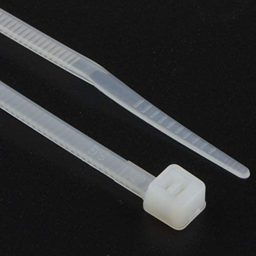 enTie Natural White Cable Ties 3.6mm x 150mm Nylon 66 UL Approved [100 Pack] [150mm x 3.5mm]