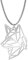 Amaxer cooltime Halskette mit Schäferhund Tieranhänger aus Edelstahl geometrischer Schmuck (Schäferhund) für Unisex, Damen, Herren