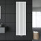 SONNI Paneelheizkörper Vertikal Flachheizkörper Weiß Doppellagig 1800x539mm Heizung Heizkörper mit Anthrazit Multiblock Hahnblock Heizkörper Thermostat
