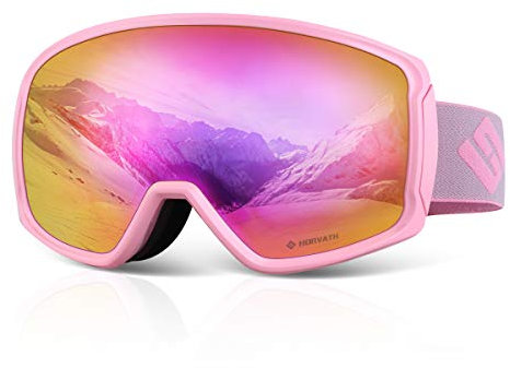 SH HORVATH Ski Snowboard OTG Goggles, Snowmobile Goggle Super Anti-Fog OTG 100% UV Protective Windproof Scratch-Resistant Coated Inner Lens Color Optimized ZEISS Lens for Men Women Youth