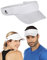 Athle Sport Sun Visor Hat - No Headache Sun Visors for Women and Men - One Size Fits All Sports Visor - White