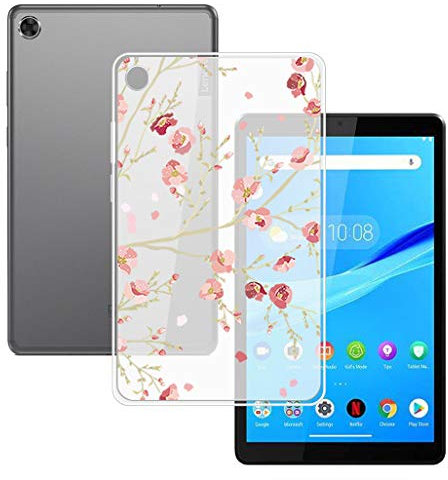 HHUAN Tableta Funda para Lenovo Tab M8 TB-8505F / TB-8505X 8 Pulgadas, Semi-Transparent Soft Silicone Carcasa Prueba de choques TPU Bumper Cover Case - Cártamo