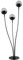 Lucande Stehlampe Dustian (Design, Modern) in Schwarz aus Glas (3 flammig E27) - Design Stehleuchte Floor Lamp Standleuchte Wohnzimmerlampe Wohnzimmerleuchte