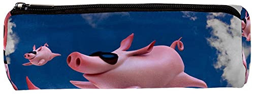 Funny Flying Piggies Sky Divers Federtasche Stifteetui Schreibwarenetui Stifttasche Schreibtisch-Organizer Make-up-Kosmetiktasche für Schule Büro