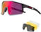 KAPVOE Polarisiert Fahrradbrille mit 4 wechselgläser TR90 Rahmen für Herren Damen Sport Radfahren MTB Sportsonnenbrille Radbrille Sportbrille Fahren Angeln Baseball Laufen Grün Schwarz 08