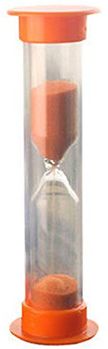 MOVKZACV Sablier pour enfant de 2/3/5/10 minutes, adapté pour les enfants qui se brossent les dents (orange, taille : 3 minutes)