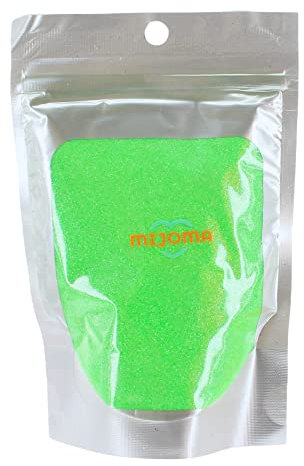 Schimmernder Glitzerpuder Glitzer-Pulver zum Basteln und Verzieren von Karten, hohe Reflexion, bunter Glitter für Kunsthandwerk Wandgestaltung Dekorationen (neongrün, 100g)