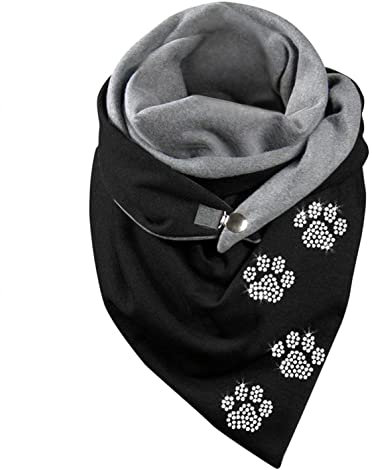Lomelomme Elegant Schal Winter Warmer großen Dreieckschal fur Damen Herren 2021 Neu, Persönlichkeit Mode Herbstschal Winterschal mit Button Knopf