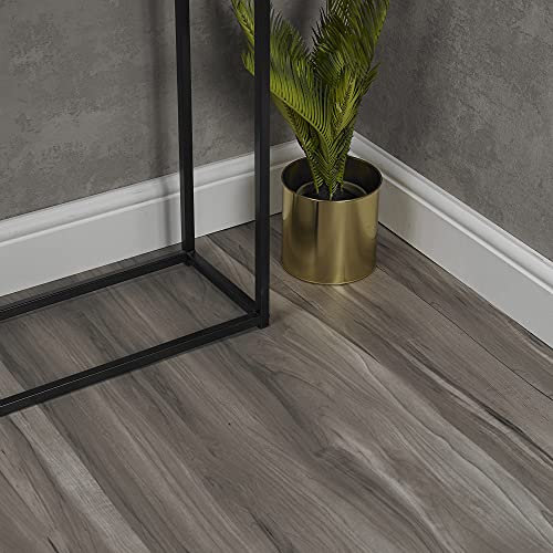 URBNLIVING 4m² Vinyl Floor Planks Wood Effect Flooring Self Adhesive Tiles Kitchen Floor Lino (Grey Swirl)