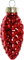 TrendLine Glas-Tannenzapfen rot 12 Stück 6 cm Weihnachtsbaum Weihnachtsschmuck