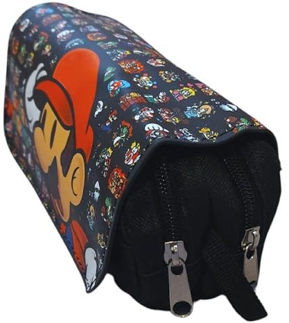 GOOGIT Federmäppchen Schulkoffer für Schule Geräumig Superhelden Videospiele für Jungen Kind (Mario1)