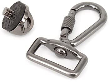 Pixel Peeper SSC Sling Strap Connector. Sliding Camera Strap Carabiner and Tripod Socket Connector.