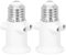 Uonlytech 2pcs Light Socket to Plug Adapter Outlet Plug Splitter Light Bulb Socket