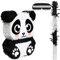 BIRCHIO Panda Pinata Set mit Augenbinde und Fledermaus (43 x 33 x 10 cm), Pinjata für Kinder, perfekt für kindergeburtstag und Dekoration