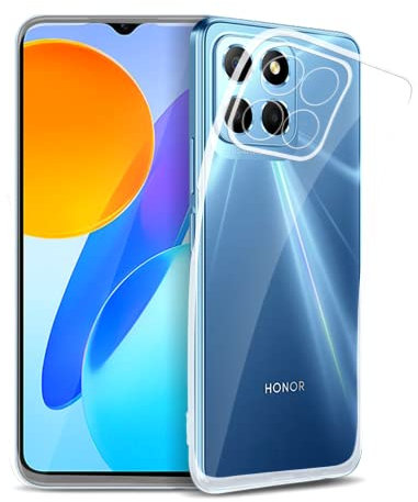 ROVLAK Etui Compatible avec Honor X8 5G Coque Transparente avec Fonction Anti-Jaunissement Etui Ultral Thin Soft TPU Silicone Case+Housse Anti-Choc Smartphone Case