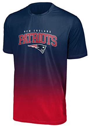 Foco New England Patriots NFL Gradient Mesh Jersey Short Sleeve Herren T-Shirt - L