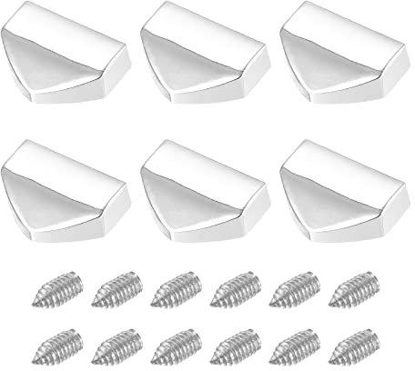 sourcing map 6Stk. Reißverschluss Schwanz Clip Zinklegierung Reißverschlussschnalle Endstücke Stopper Endspitzen für Leder-Nähzubehör (0.75 Zoll Silber)