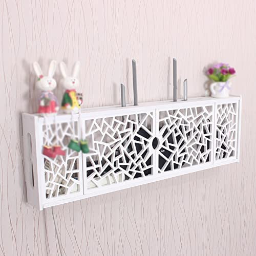 WLAN-Router-Box, Internet-Box, WLAN-Router, Aufbewahrungsbox, kreative Wandhalterung, WLAN-Router, WLAN-Rack, dekorative Wandbox, kreatives weißes, schwimmendes