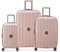DELSEY PARIS - CARROUSEL - Set de 3 valises rigides 55cm/ 67cm/ 76,5cm - Rose