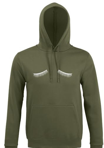 shirt84 geschlossene Wimpern Männer Kapuzen Hoodie Army 4XL