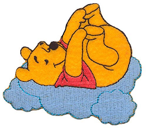 Comercial Mercera Disney © Winnie Puuh Wolken - Aufnäher, Bügelbild, Aufbügler, Applikationen, Patches, Flicken, Zum Aufbügeln, Größe: 8,6 x 5,9 cm