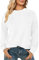 Elesomo Damen-Sweatshirt, Baumwolle, Rundhalsausschnitt, lässig, langärmelig, Weiss/opulenter Garten, L