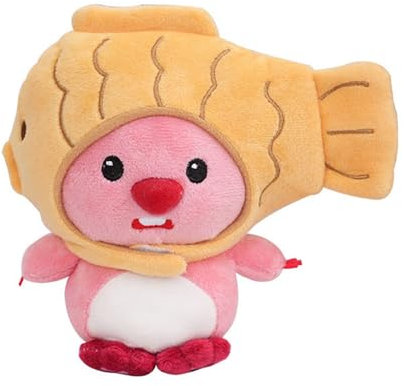 15 cm niedlicher Cartoon-Plüsch-kleiner Biber, abnehmbarer Hut, gefüllte Puppe, Spielzeug, Anhänger, Tasche, Dekoration, Geschenke