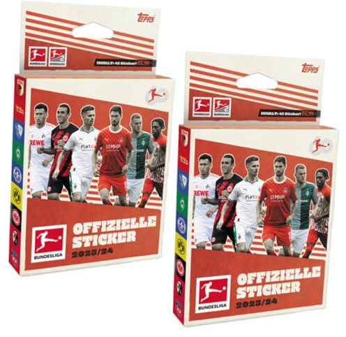 Topps Bundesliga Sticker 2024 - Fußball Sammelsticker - 2 Blister